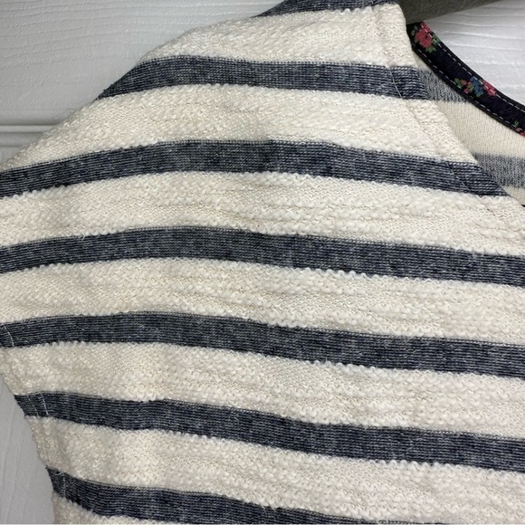 Saturday Sunday by Anthropology Striped Cotton Blend Faux Wrap Dress Size Medium - Picture 3 of 6